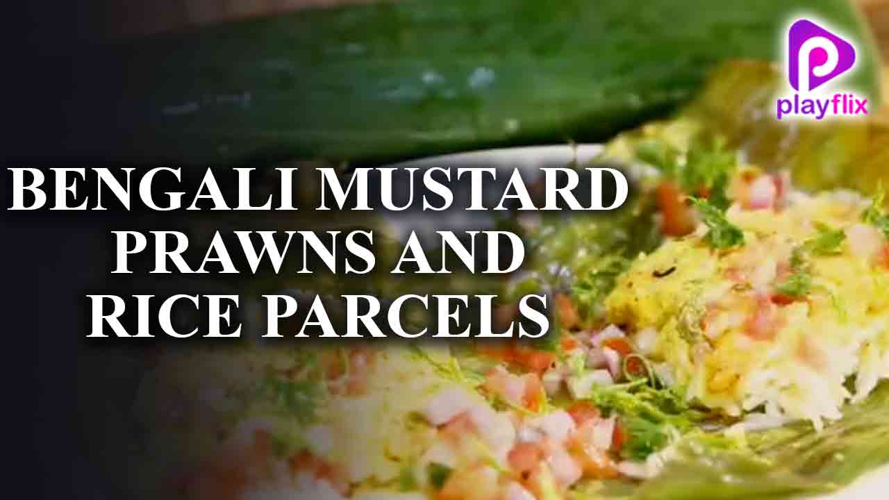 Bengali Mustard Prawns and Rice Parcels