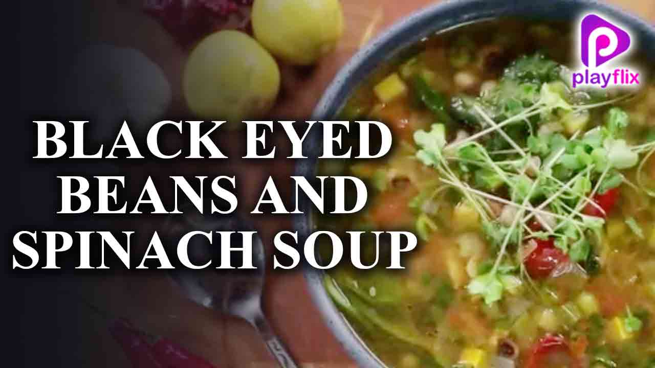Black Eyed Beans and Spinach Soup