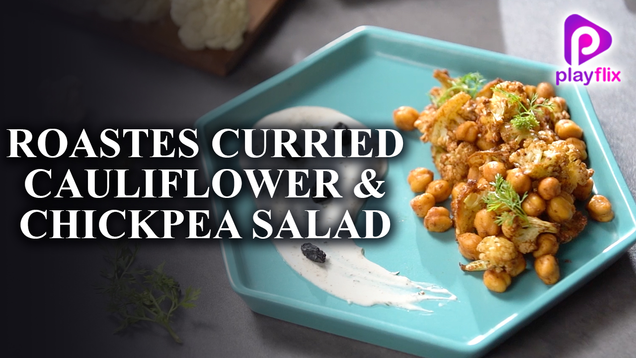 Roastes Curried Cauliflower and Chickpea Salad